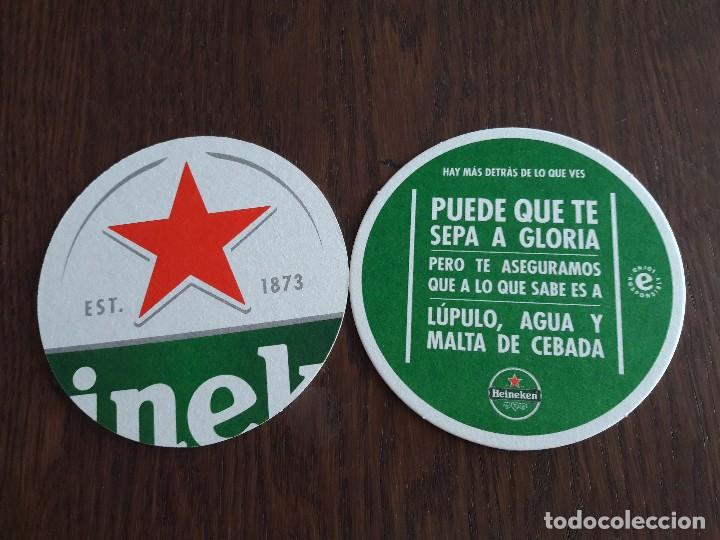 Coleccionismo de cervezas: posavasos de cerveza Heineken.