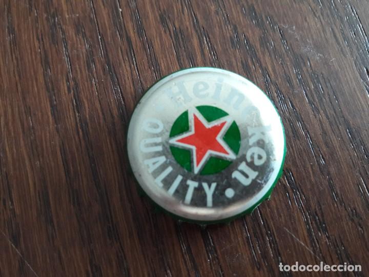 Coleccionismo de cervezas: chapa de cerveza heineken.