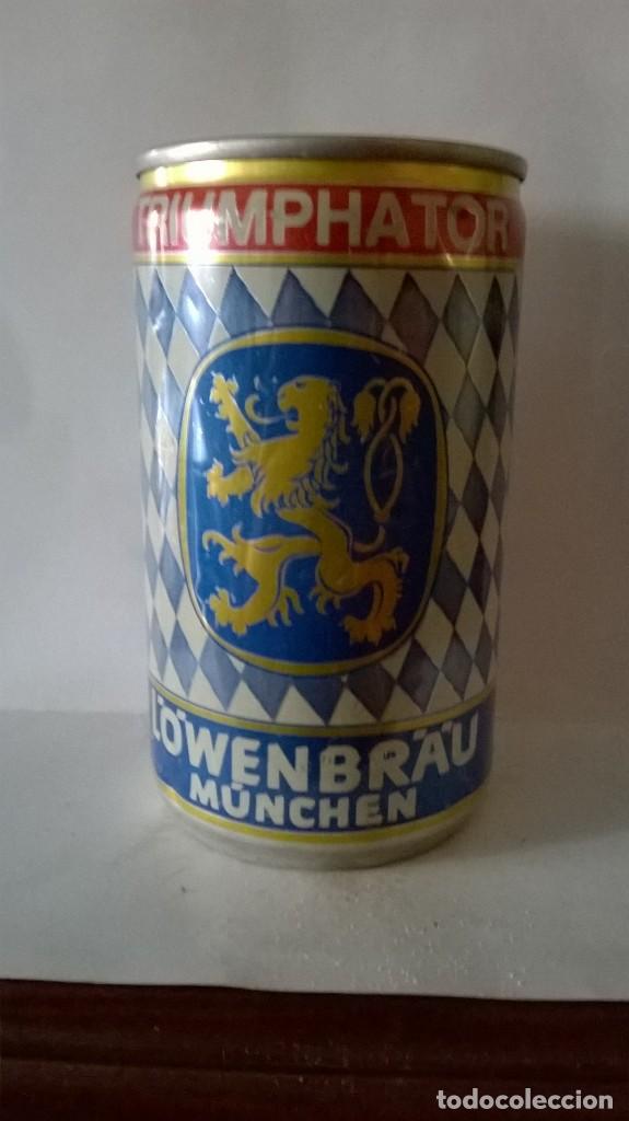 Coleccionismo de cervezas: Lata cerveza lowenbrau triumphator alemania