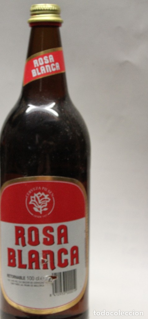 Collectionnisme de bi&egrave;res: BOTELLA CERVEZA ROSA BLANCA LITRO