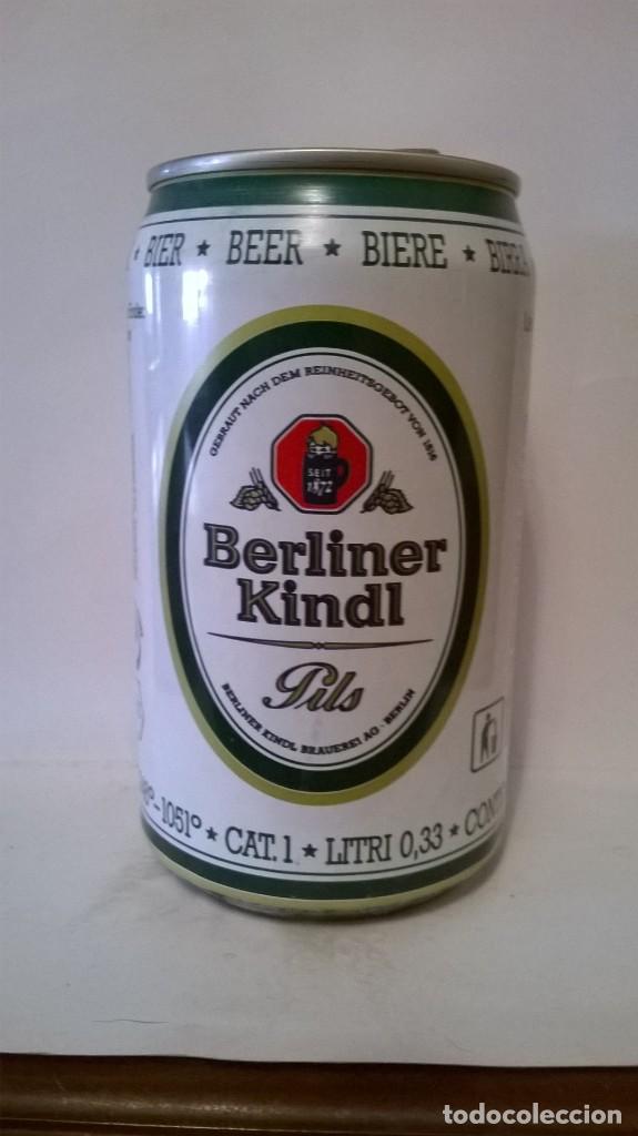 Coleccionismo de cervezas: Lata cerveza berliner kindl Alemania