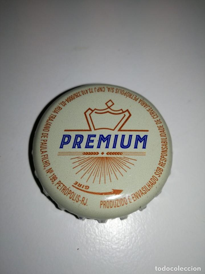 Coleccionismo de cervezas: TAPON CORONA CHAPA CERVEZA PREMIUM DE BRASIL LETRA PEQUE&Ntilde;A