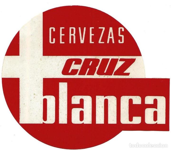 Coleccionismo de cervezas: PEGATINA CRUZ BLANCA - Foto 1