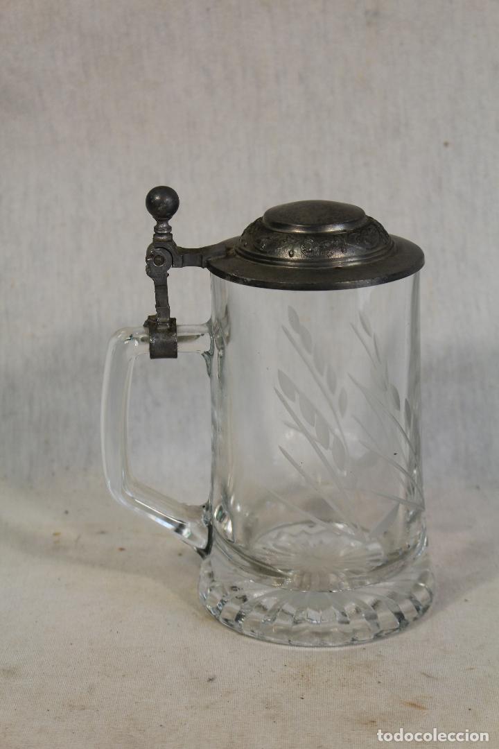 Coleccionismo de cervezas: jarra de cerveza en cristal