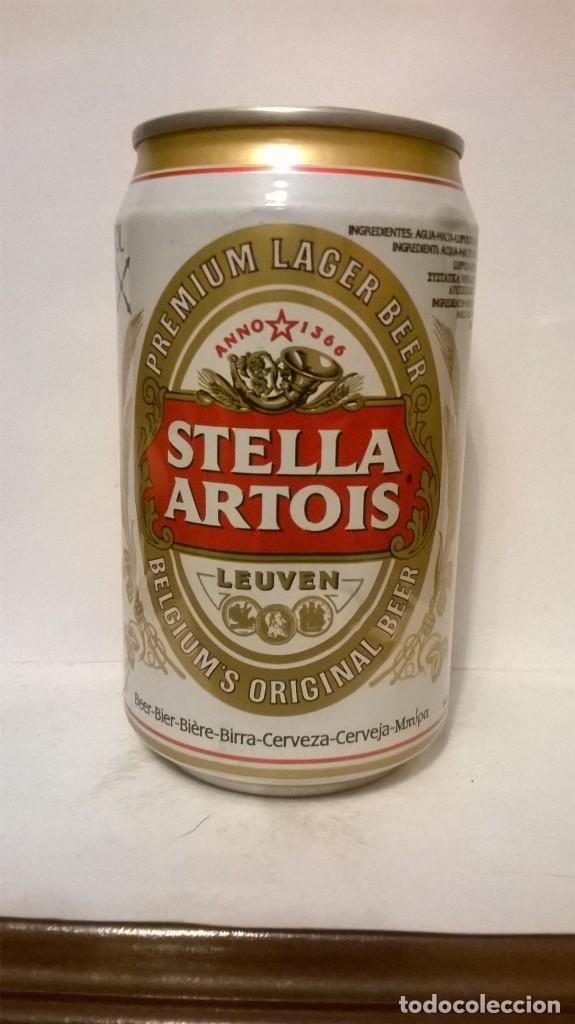 Collezionismo di birre: Lata cerveza stella artois B&eacute;lgica