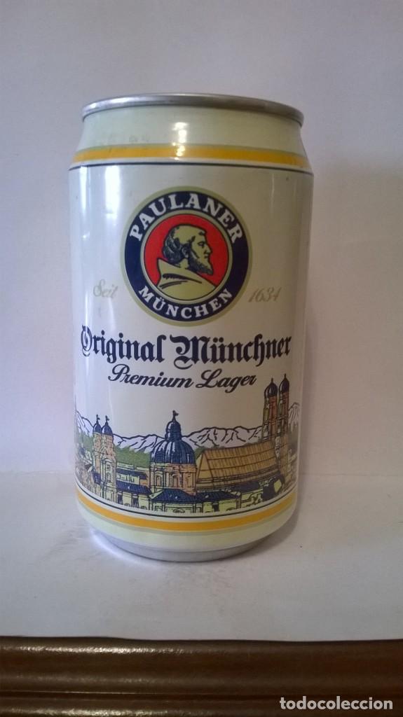 Collezionismo di birre: Lata cerveza paulaner munchen Alemania