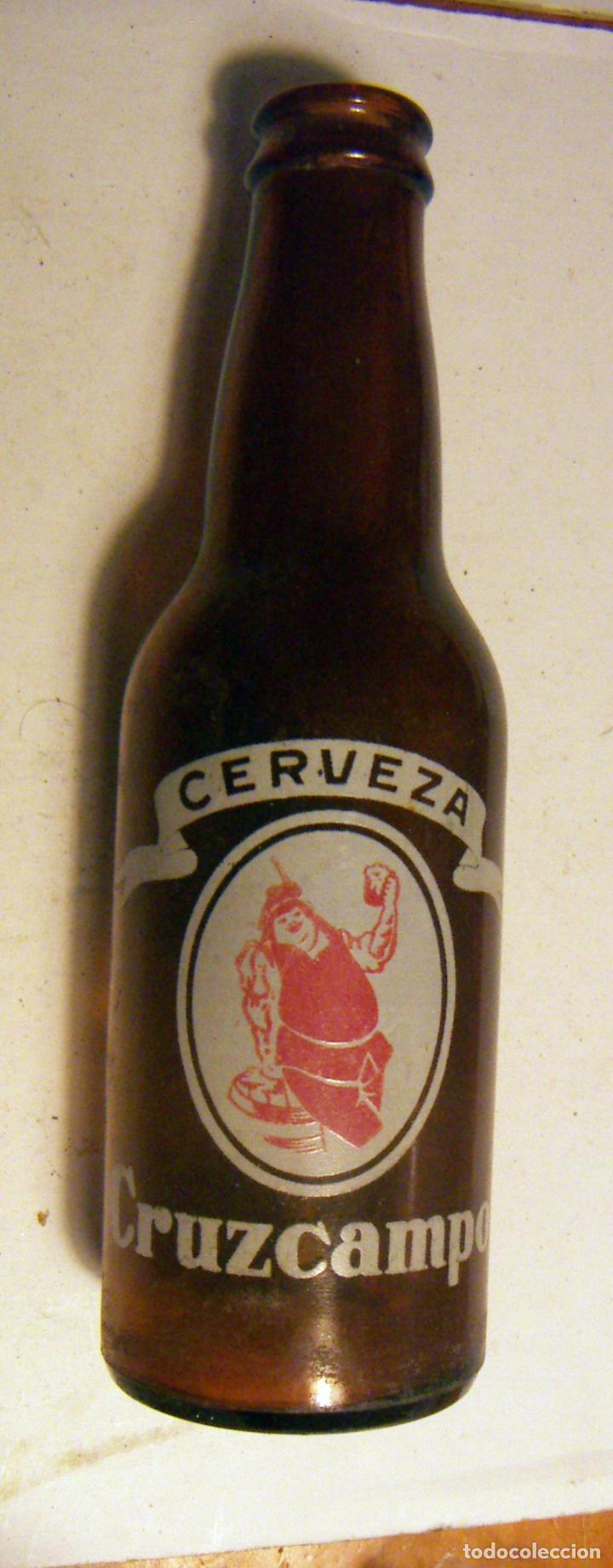 Sammeln von Brauereiartikeln: Botella de cerveza Cruz del Campo Sevilla