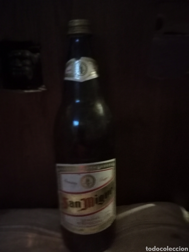 Coleccionismo de cervezas: Botella de litro de cerveza San Miguel 1994 no retornable