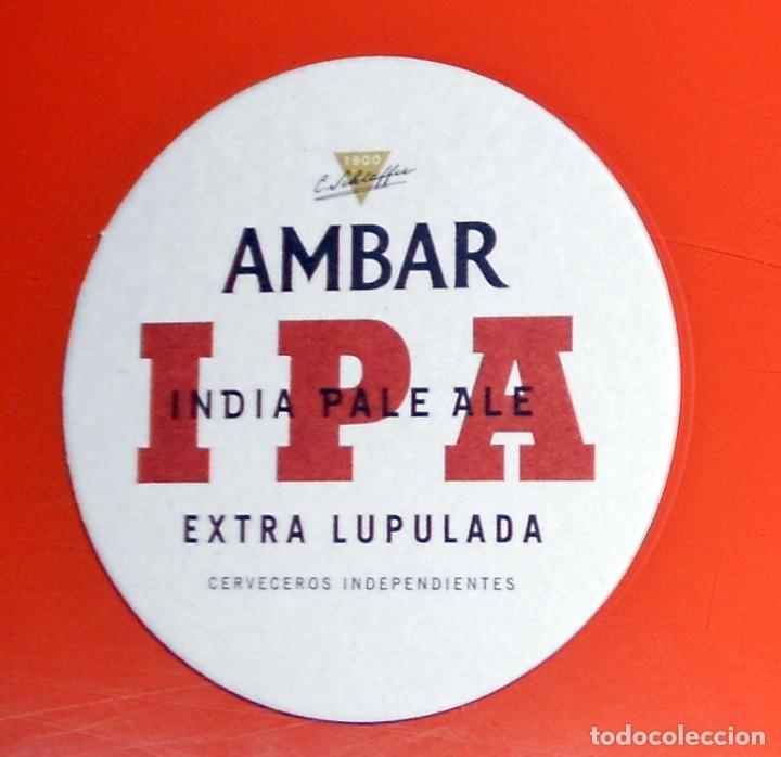 Coleccionismo de cervezas: POSAVASOS AMBAR LA ZARAGOZANA CERVEZA IPA INDIA PALE ALE EXTRA LUPULADA BEER COASTERS