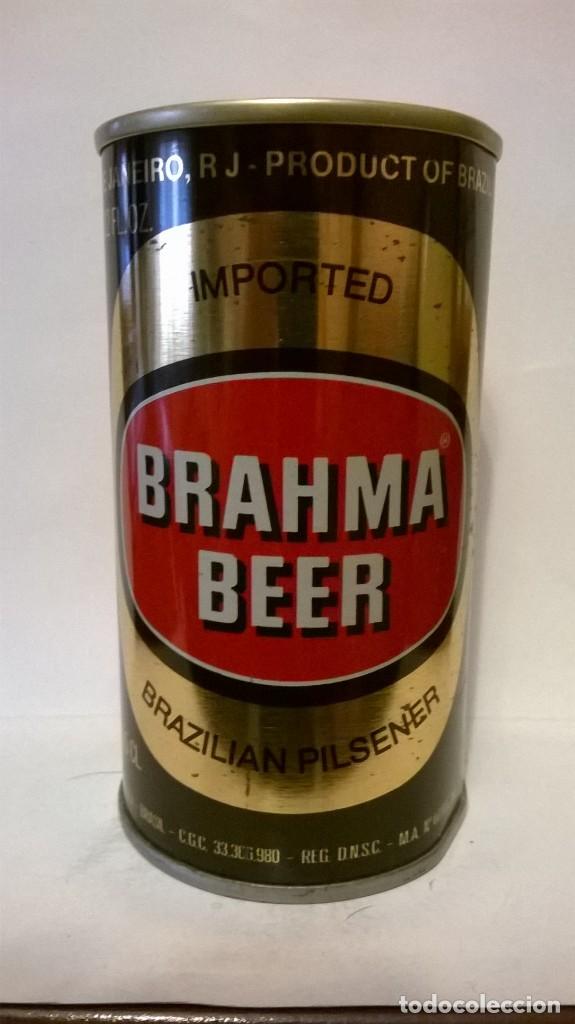 Coleccionismo de cervezas: Lata cerveza brahma beer brasil