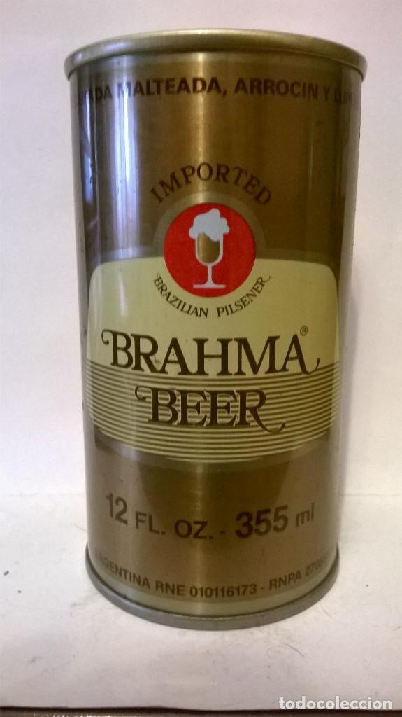Coleccionismo de cervezas: Lata cerveza brahma beer brasil