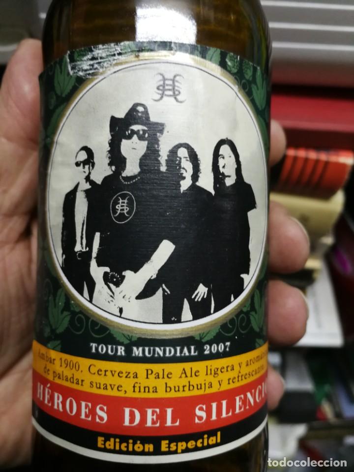 Coleccionismo de cervezas: BOTELLA CERVEZA AMBAR 1900 HEROES DEL SILENCIO. TOUR MUNDIAL 2007