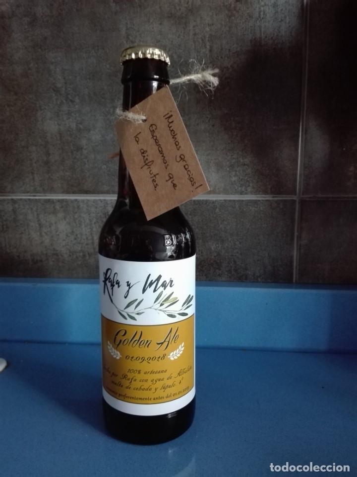 Sammeln von Brauereiartikeln: BOTELLA CERVEZA LLENA - GOLDEN ALE -RAFA Y MAR 02.09.2018- / GUADALAJARA - 550