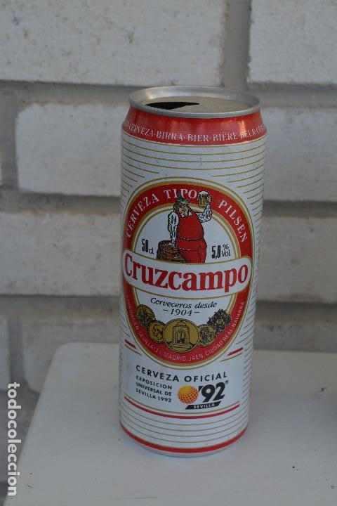 Coleccionismo de cervezas: LATA DE CERVEZA DE LA MARCA CRUZCAMPO 60 CL.CONMEMORATIVA DE LA EXPO 92