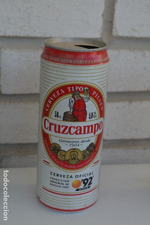 Coleccionismo de cervezas: LATA DE CERVEZA DE LA MARCA CRUZCAMPO 60 CL.CONMEMORATIVA DE LA EXPO 92