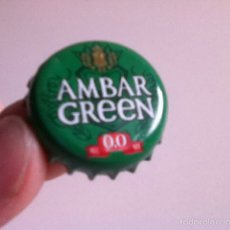 Coleccionismo de cervezas: CHAPA. AMBAR GREEN. TAPÓN CORONA CERVEZA. Lote 149194037