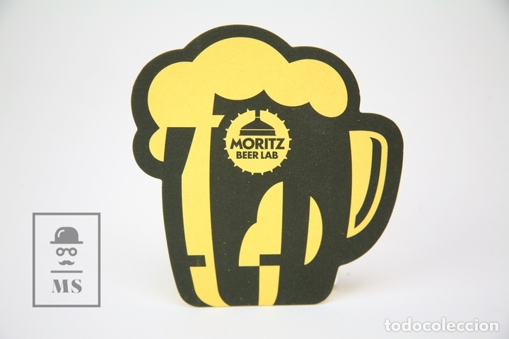Coleccionismo de cervezas: Posavasos Plublicitario - Cerveza Moritz - Jarra Cerveza - Color Amarillo - Barcelona