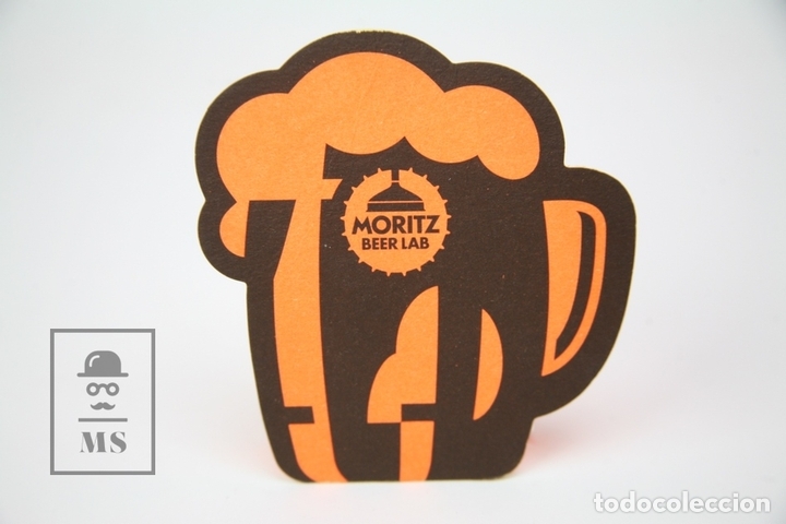 Coleccionismo de cervezas: Posavasos Plublicitario - Cerveza Moritz - Jarra Cerveza - Color Naranja - Barcelona