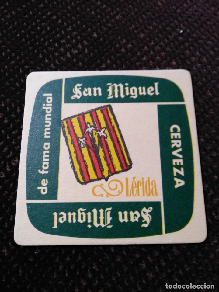 Coleccionismo de cervezas: Posavasos de cerveza San Miguel serie ciudades L&eacute;rida