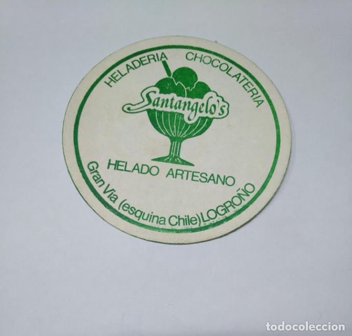 Collectionnisme de bi&egrave;res: POSAVASOS HELADERIA SANTANGELO'S HELADO ARTESANO LOGRO&Ntilde;O. TDKP14