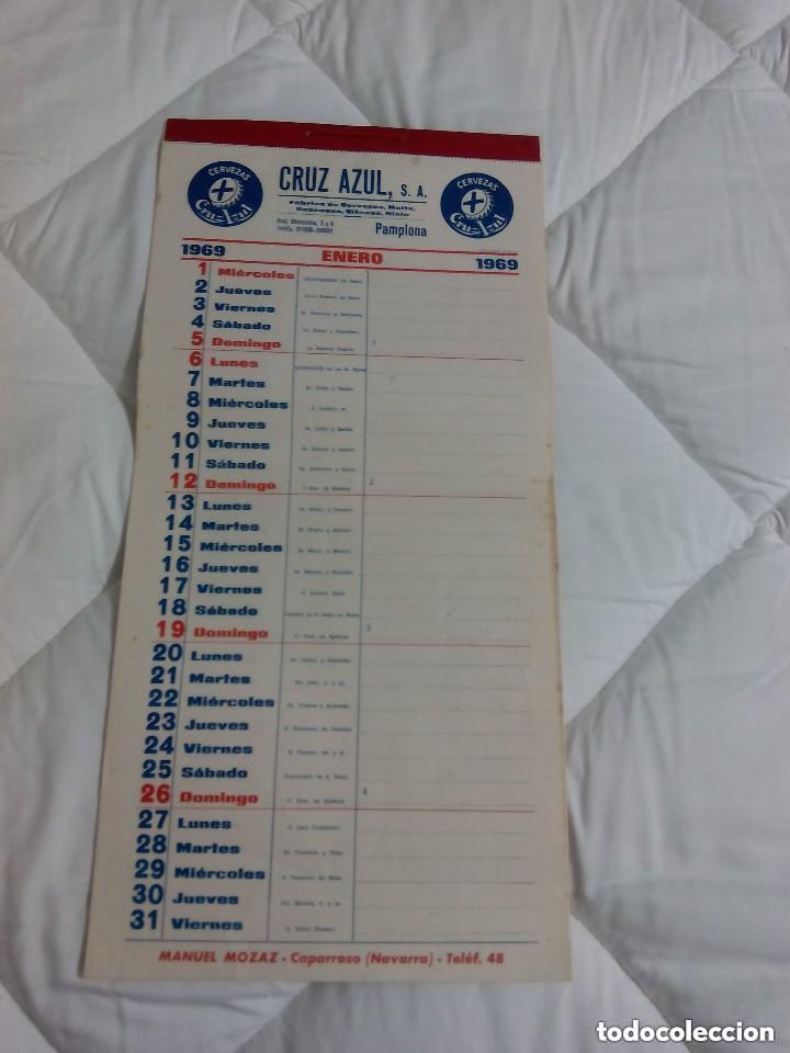 Sammeln von Brauereiartikeln: CERVEZAS CRUZ AZUL PAMPLONA CALENDARIO 1969 COMPLETO CON TODOS LOS MESES