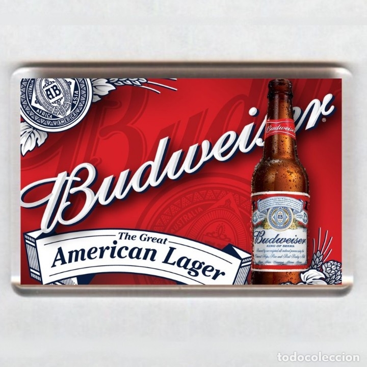 Collectable Beer: IMAN acr&iacute;lico NEVERA - Cerveza Budweiser