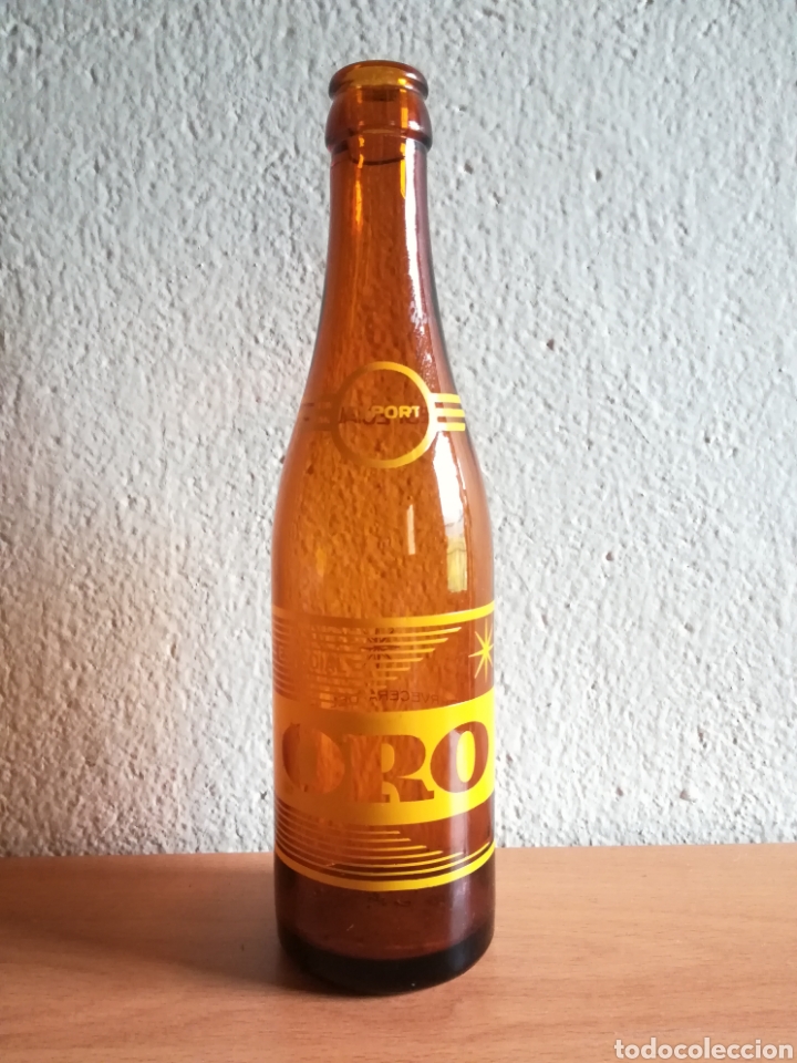 Coleccionismo de cervezas: Botella Cerveza Oro Especial Export La Cervecera del Norte Bilbao - Valencia