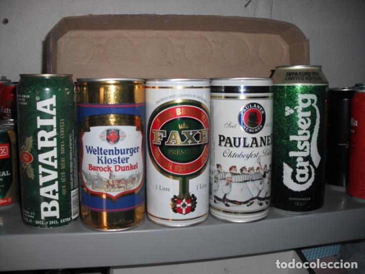 Coleccionismo de cervezas: 5 latas de cervezas de 1 litro de diversos paises.
