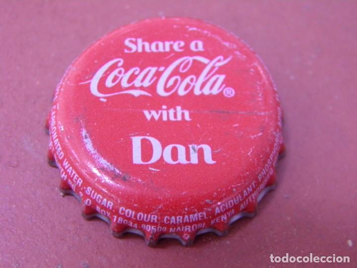 Coleccionismo de cervezas: BOTTLE CAP CAPSULE TAPPI CHAPA TAP&Oacute;N CORONA REFRESCO COCA COLA (DAN).KENYA.(4).-LOTE N.2897-CARMANJO