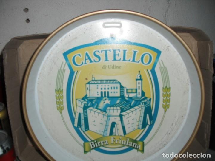 Coleccionismo de cervezas: bandeja de bar de castello de unide. italia - Foto 1