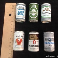 Coleccionismo de cervezas: LOTE DE 6 LATAS DE CERVEZA EXTRANJERAS EN MINIATURA. Lote 165929402