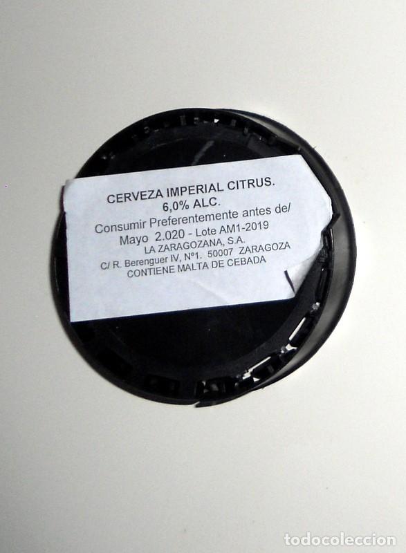 Coleccionismo de cervezas: TAPON BARRIL de CERVEZA - AMBICIOSAS COLECCI&Oacute;N IMPERIAL CITRUS LA ZARAGOZANA &Aacute;MBAR ZGZ FESTIVAL BEER