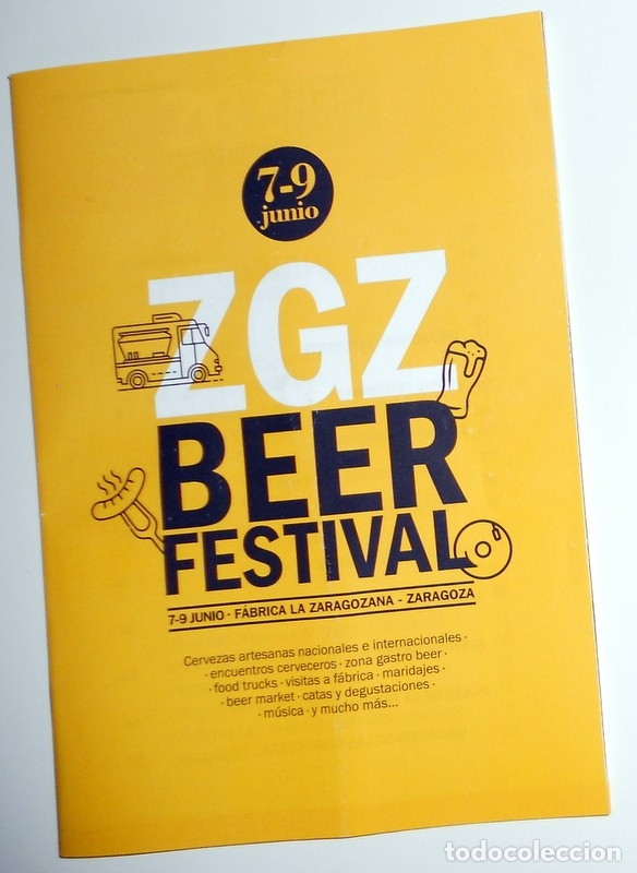 Coleccionismo de cervezas: PROGRAMA ZGZ BEER FESTIVAL 2019 ZARAGOZA - LA ZARAGOZANA &Aacute;MBAR - CERVEZAS ARTESANAS
