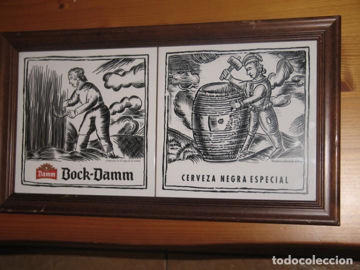 Coleccionismo de cervezas: CUADRO AZULEJOS BOCK DAMM - Foto 1