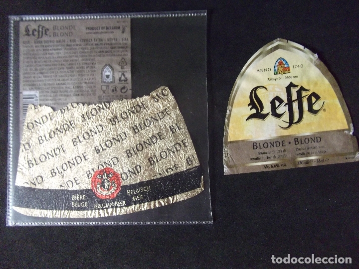 Coleccionismo de cervezas: CERVEZA-V9B-ETIQUETAS-LEFFE