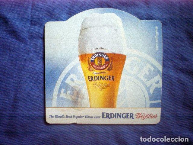 Coleccionismo de cervezas: POSAVASOS ERDINGER RUBIA Y NEGRA - Foto 1