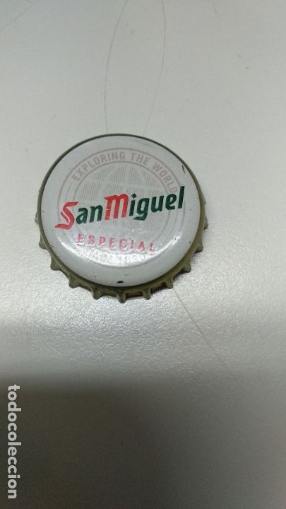 Coleccionismo de cervezas: chapa tap&oacute;n corona de cerveza, San Miguel especial