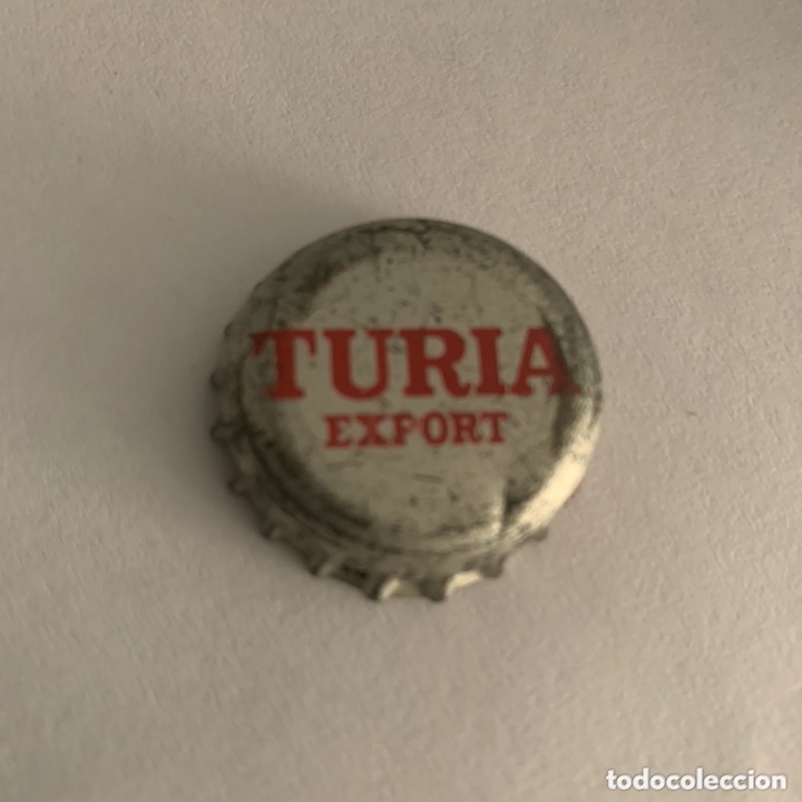 Sammeln von Brauereiartikeln: Chapa corona tap&oacute;n de botella Cerveza Turia export a&ntilde;os 60-70
