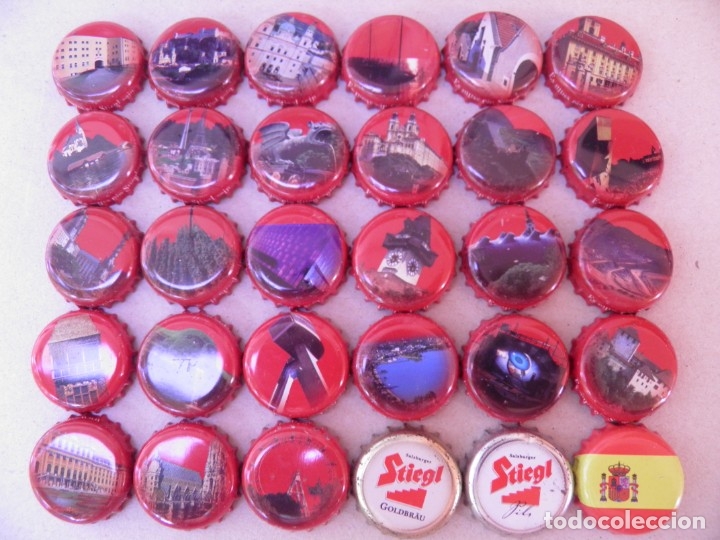 Colecionismo de cervejas: 27 BOTTLE CAP CHAPAS CERVEZA STIEGL (AUSTRIA). SET COMPLETO + 3 DE REGALO. --LOTE N. 3030---CARMANJO