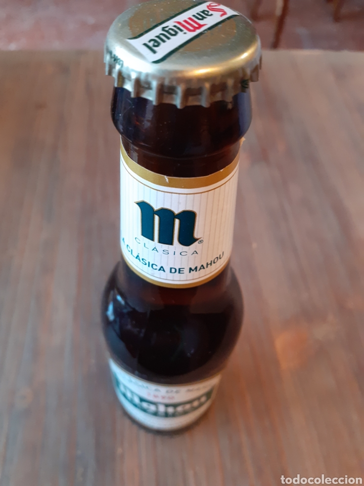 Coleccionismo de cervezas: MAHOU CLASICA BOTELL&Iacute;N 1/5 FALLO-ERROR CHAPA SAN MIGUEL