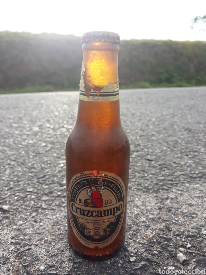 Coleccionismo de cervezas: Botellin cerveza cruzcampo