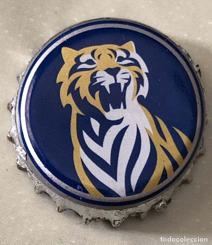 Coleccionismo de cervezas: Tap&oacute;n o chapa de cerveza Tiger, Malasia. Muy buen estado.