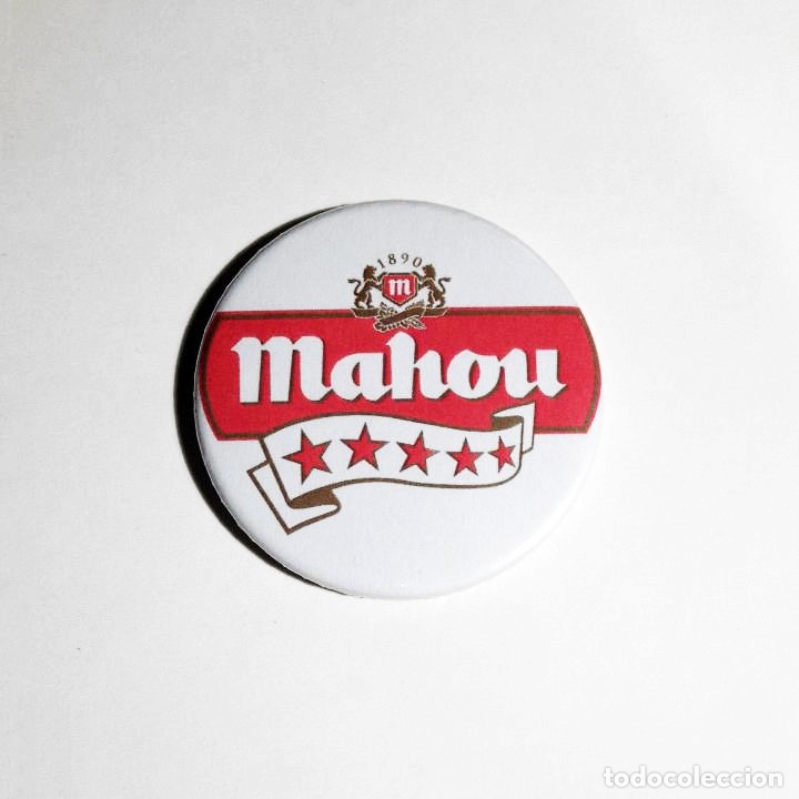 Coleccionismo de cervezas: MAHOU - LOGO ABREBOTELLAS 59mm (CON IM&Aacute;N PARA PONER EN LA NEVERA)