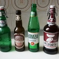 Coleccionismo de cervezas: LOTE DE BOTELLAS VACÍAS CERVEZAS EUROPA (VILNIAUS, LOMZA, ARGUS...). Lote 178940537