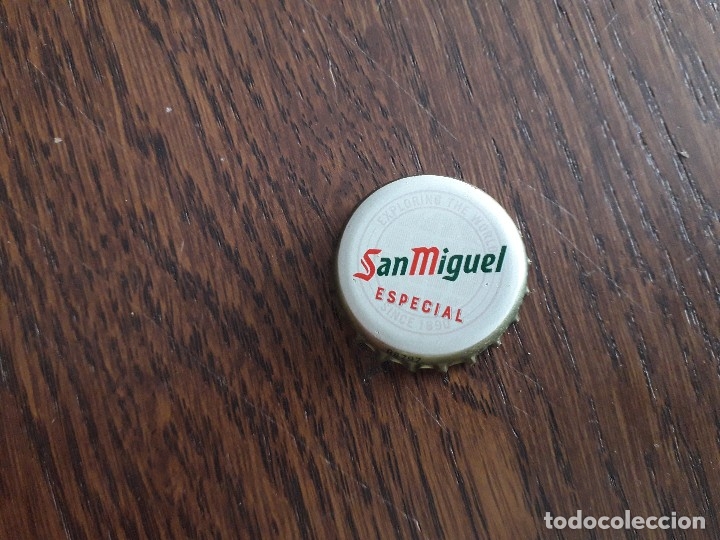 Coleccionismo de cervezas: chapa tap&oacute;n corona de cerveza San Miguel