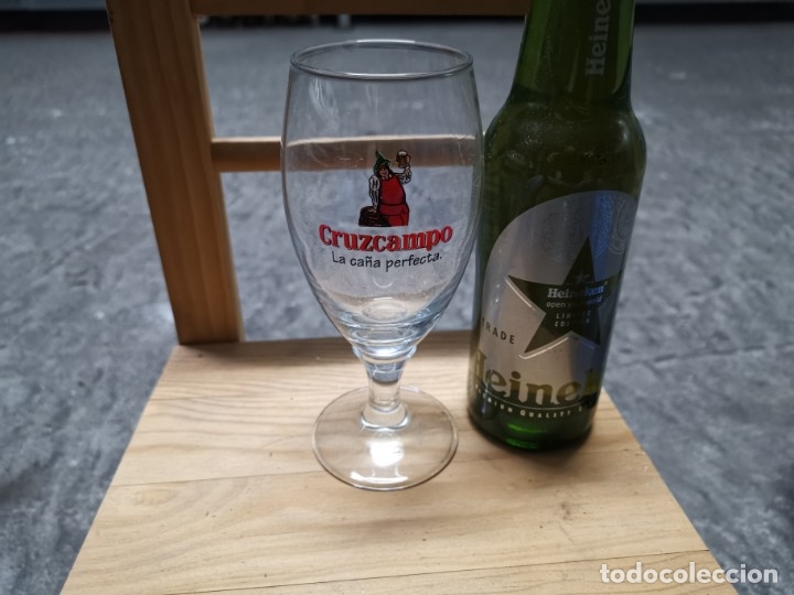 Coleccionismo de cervezas: ANTIGUA COPA CERVEZA CRUZCAMPO LA CA&Ntilde;A PERFECTA