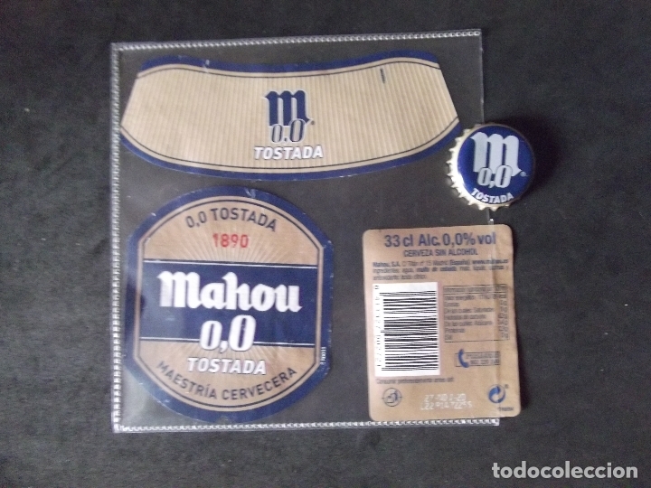 cerveza-v9v-b-etiquetas y chapa-mahou-tostada 0 - Buy Breweriana and beer  collectibles on todocoleccion