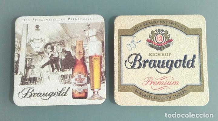 Coleccionismo de cervezas: POSAVASOS CERVEZA BIERDECKEL BRAUGOLD TODOS DIFERENTES, VER REVERSO