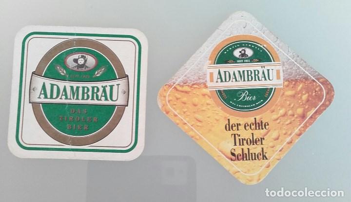 Collectionnisme de bi&egrave;res: 2 POSAVASOS CERVEZA ADAMBR&Auml;U, TODOS DIFERENTES, VER REVERSO
