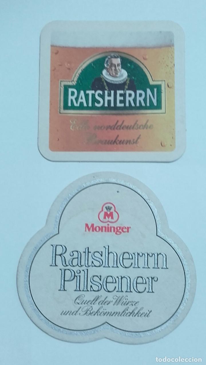 Collectionnisme de bi&egrave;res: 2 POSAVASOS CERVEZA RATSHERRN, TODOS DIFERENTES, VER REVERSO